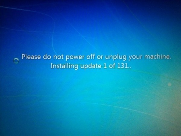 Devoir attendre les 131 mises à jour de Windows