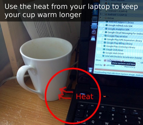 Garder son café au chaud grâce à son ordinateur