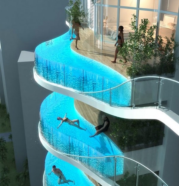La piscine au balcon