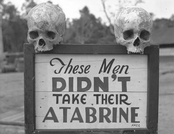 Seconde guerre : Une pub pour l'Atabrine, un médicament anti-malaria en nouvelle Guinée