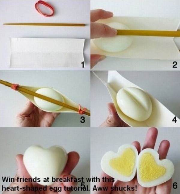 Faire des œufs en forme de coeur
