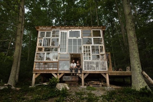 Une maison en récup de fenêtres, Virginie USA